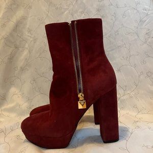 Michael Kors Red Suede Bootie